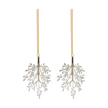 Mistletoe Weihnachtsanhänger 2-teilig - Rostfreier Stahl, 20 cm - Cooee Design