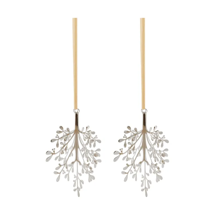 Mistletoe Weihnachtsanhänger 2-teilig - Rostfreier Stahl, 20 cm - Cooee Design