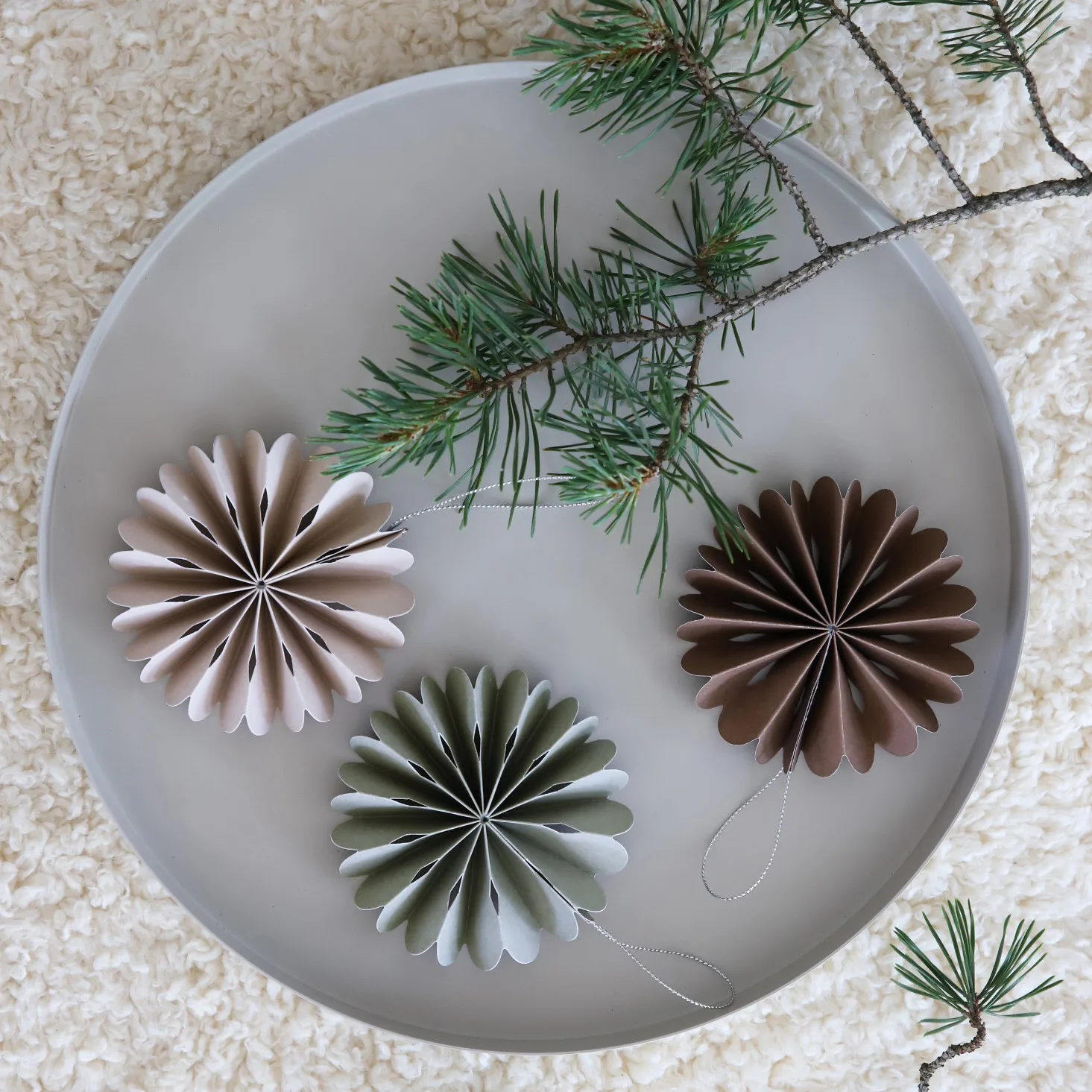 Paper Flowers Weihnachtsanhänger, Coffee Cooee Design