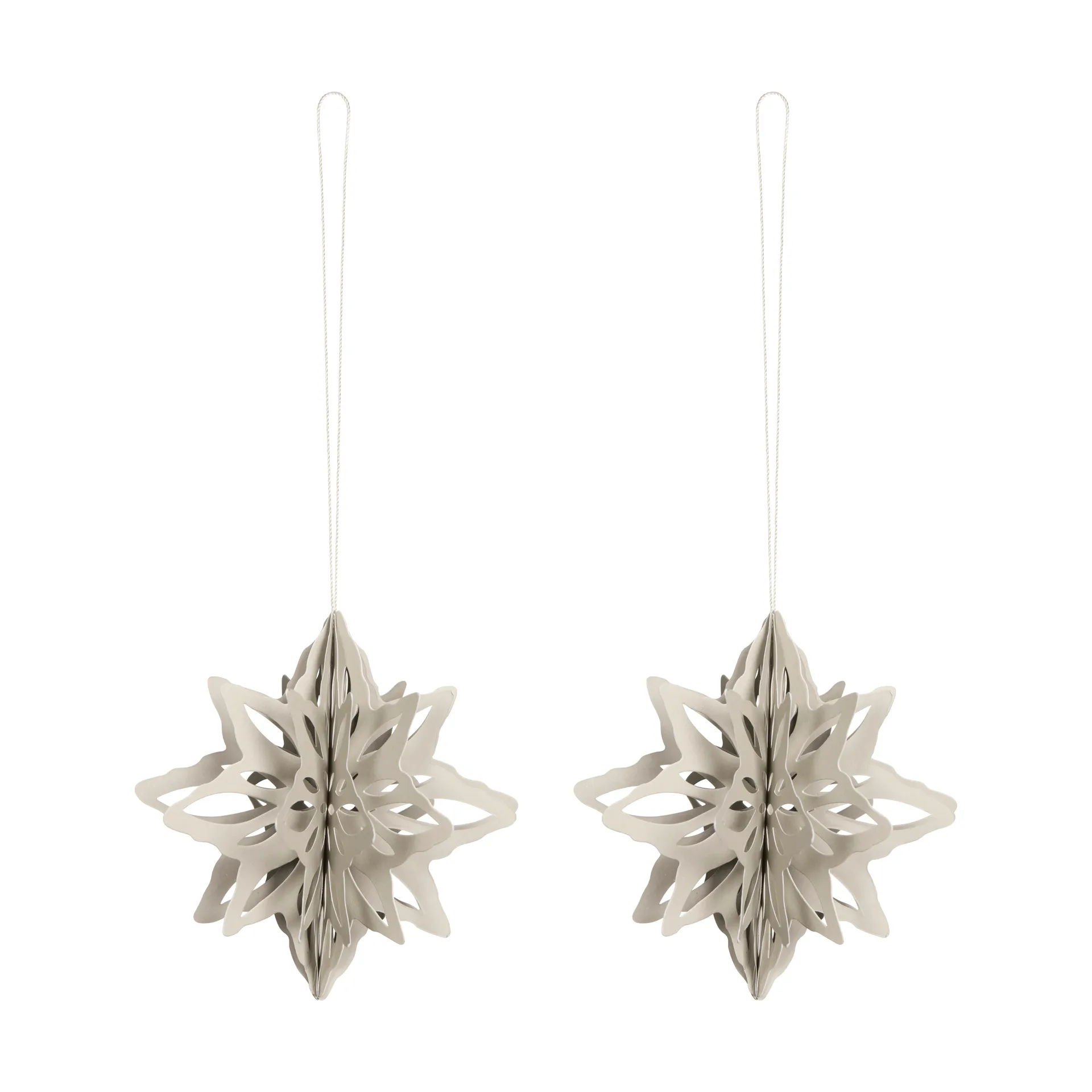 Paper Nova Star Dekorationsanhänger 2er Pack, Sand Cooee Design