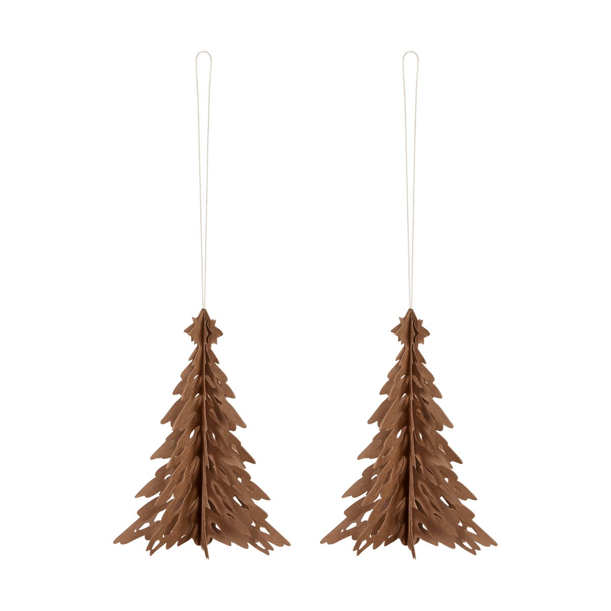 Cooee Design Paper Pinetree Dekorationsanhänger 2er Pack Coffee
