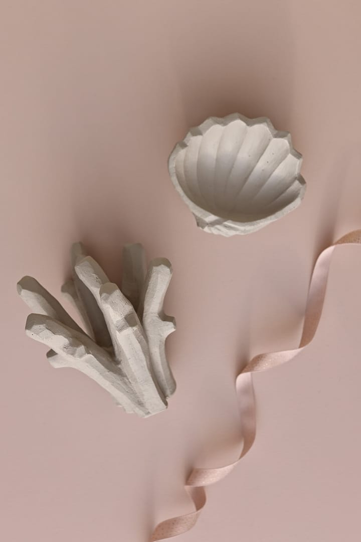 The Clam Shell Skulptur 13cm - Limestone - Cooee Design