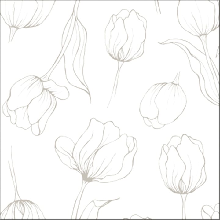 Tulipa Servietten 16 x 16cm - White - Cooee Design