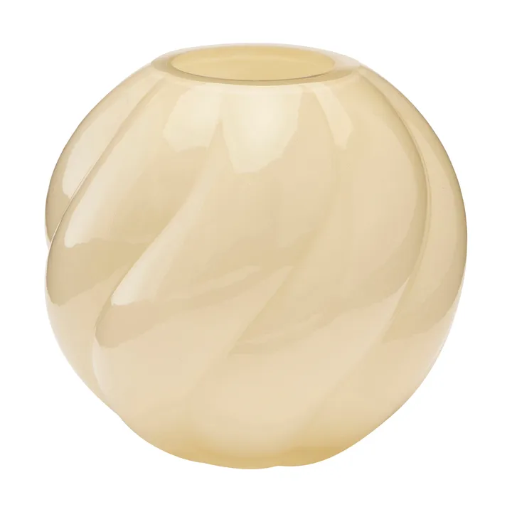 Twist Ball Vase 12 cm - Butter yellow - Cooee Design