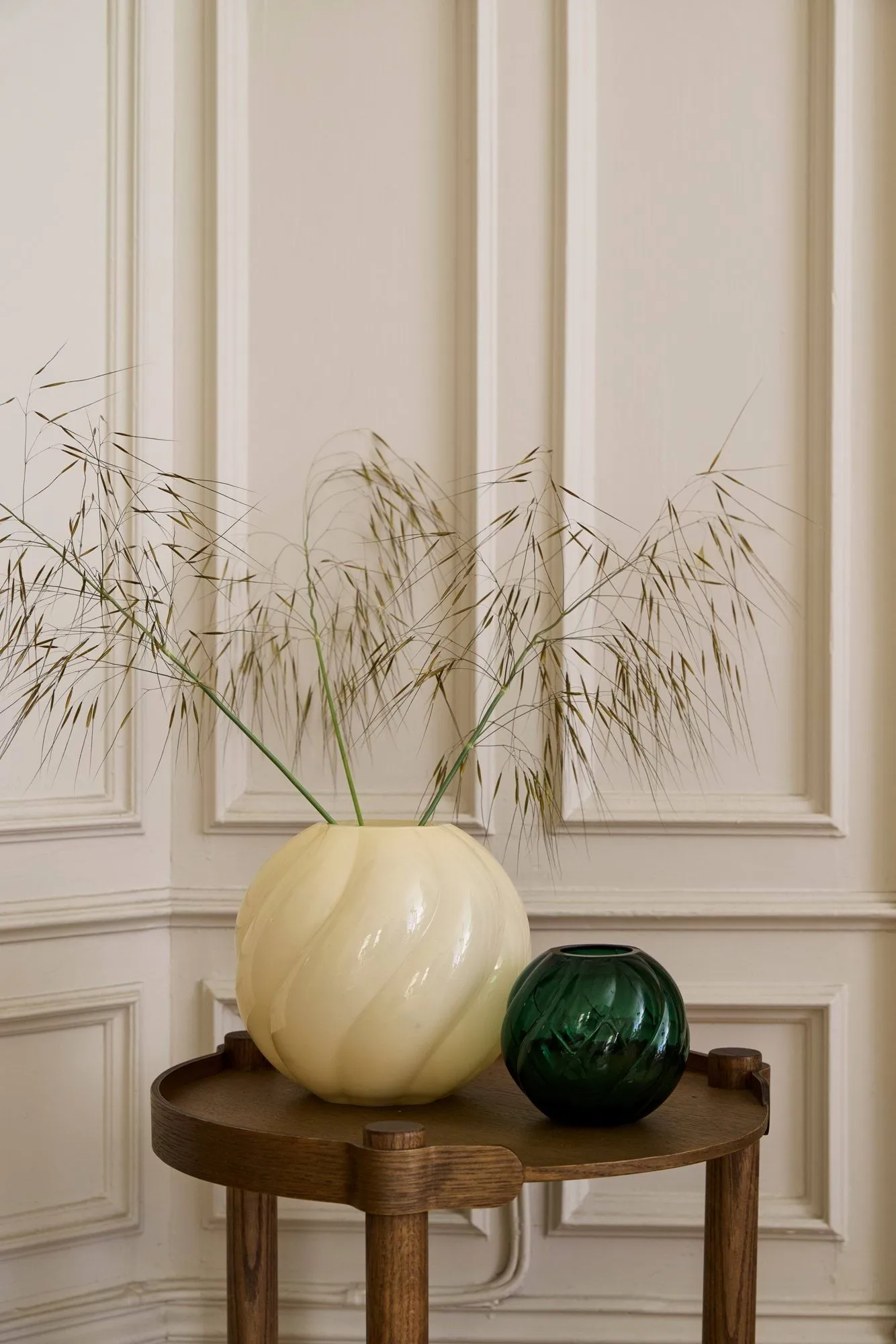 Twist Ball Vase 20 cm, Butter yellow Cooee Design