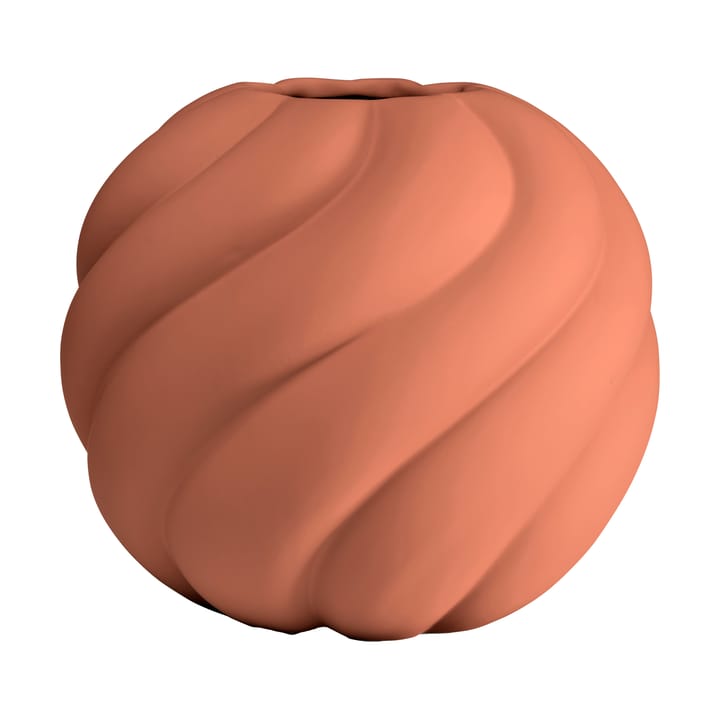 Twist Ball Vase 20 cm - Ziegelrot - Cooee Design