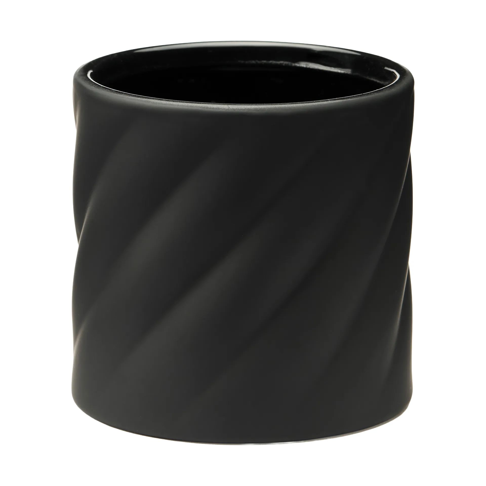 Twist Blumentopf, Schwarz, klein Ø12 cm Cooee Design