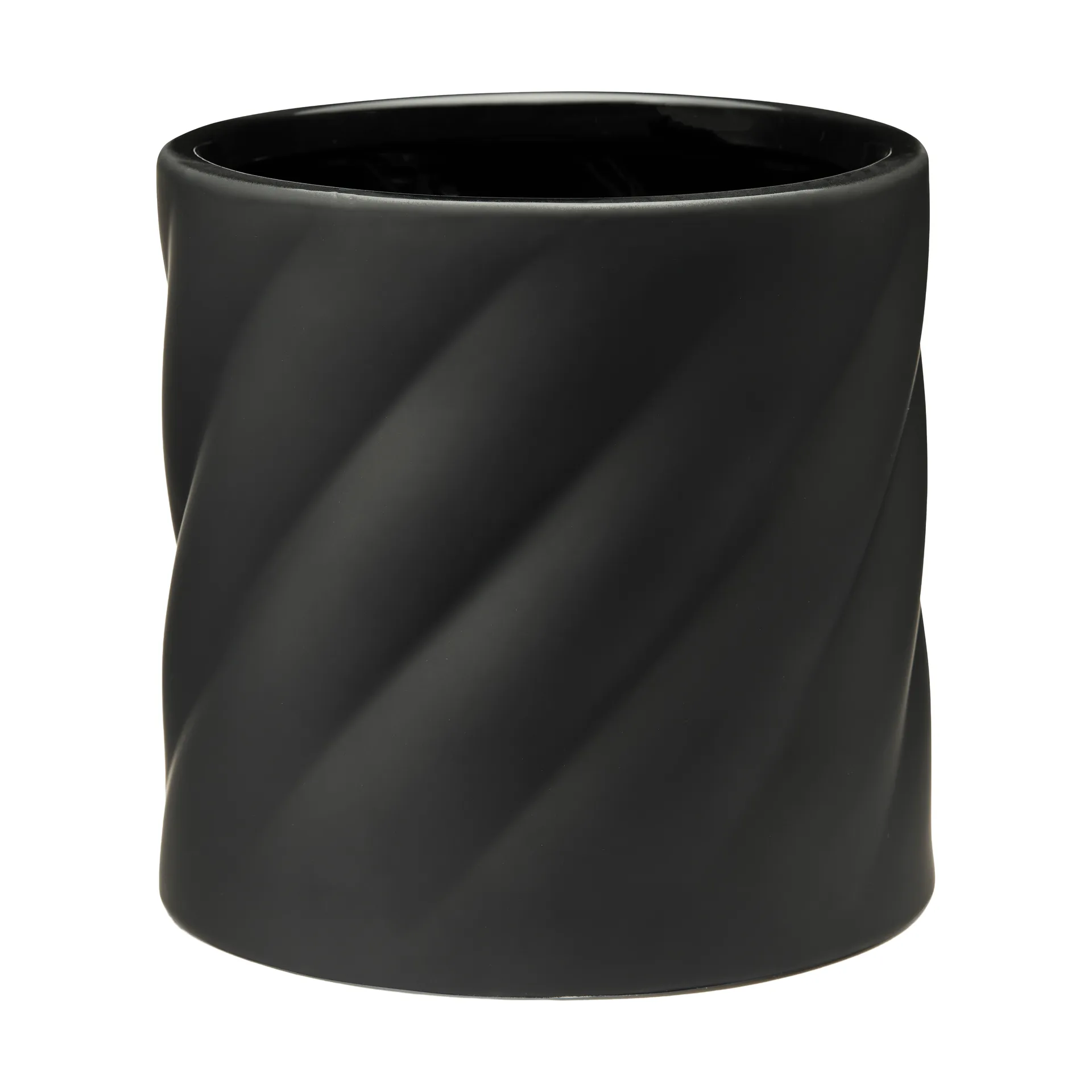 Twist Blumentopf, Schwarz, medium Ø19 cm Cooee Design
