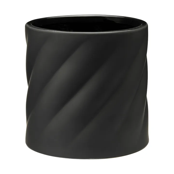 Twist Blumentopf - Schwarz, medium Ø19 cm - Cooee Design