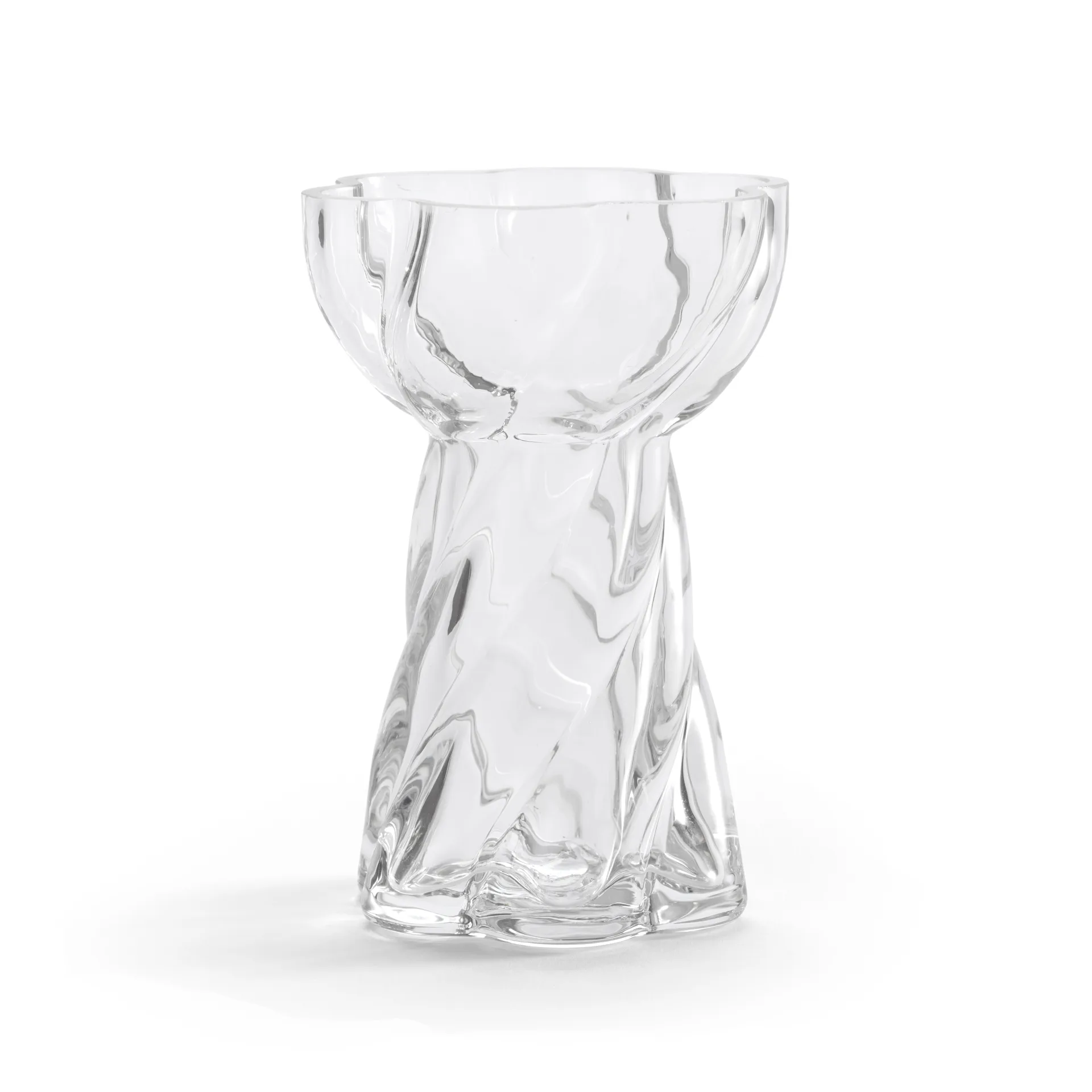 Twist Bulb Vase 12,8 cm, Clear Cooee Design