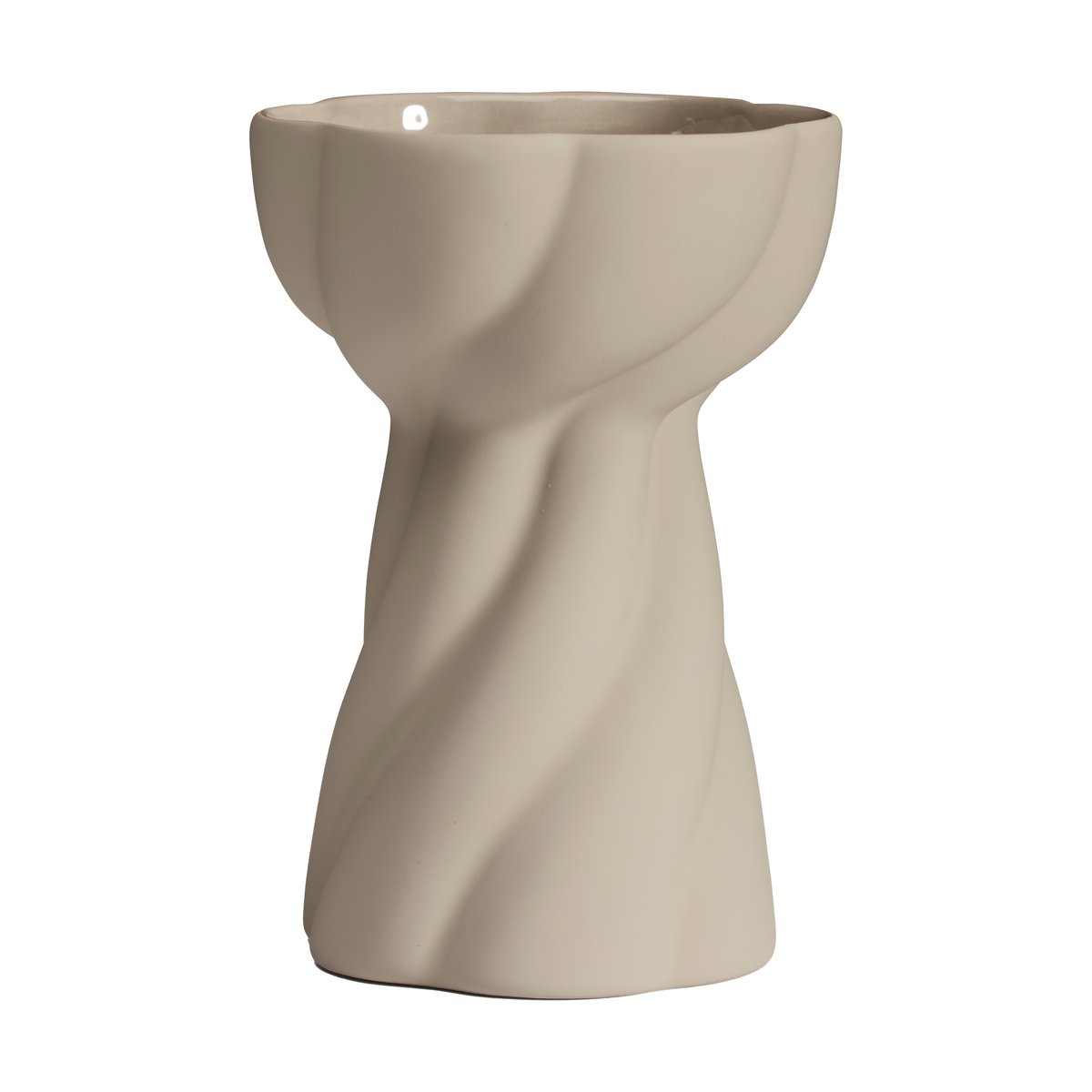 Cooee Design Twist Bulb Vase 12,8 cm Sand