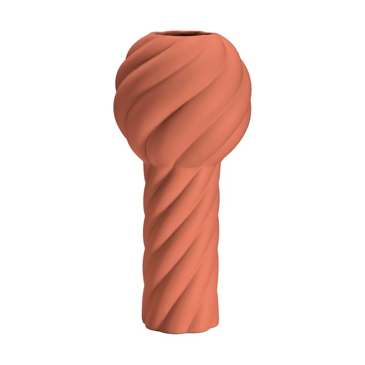 Twist Säulen Vase 34 cm - Ziegelrot - Cooee Design