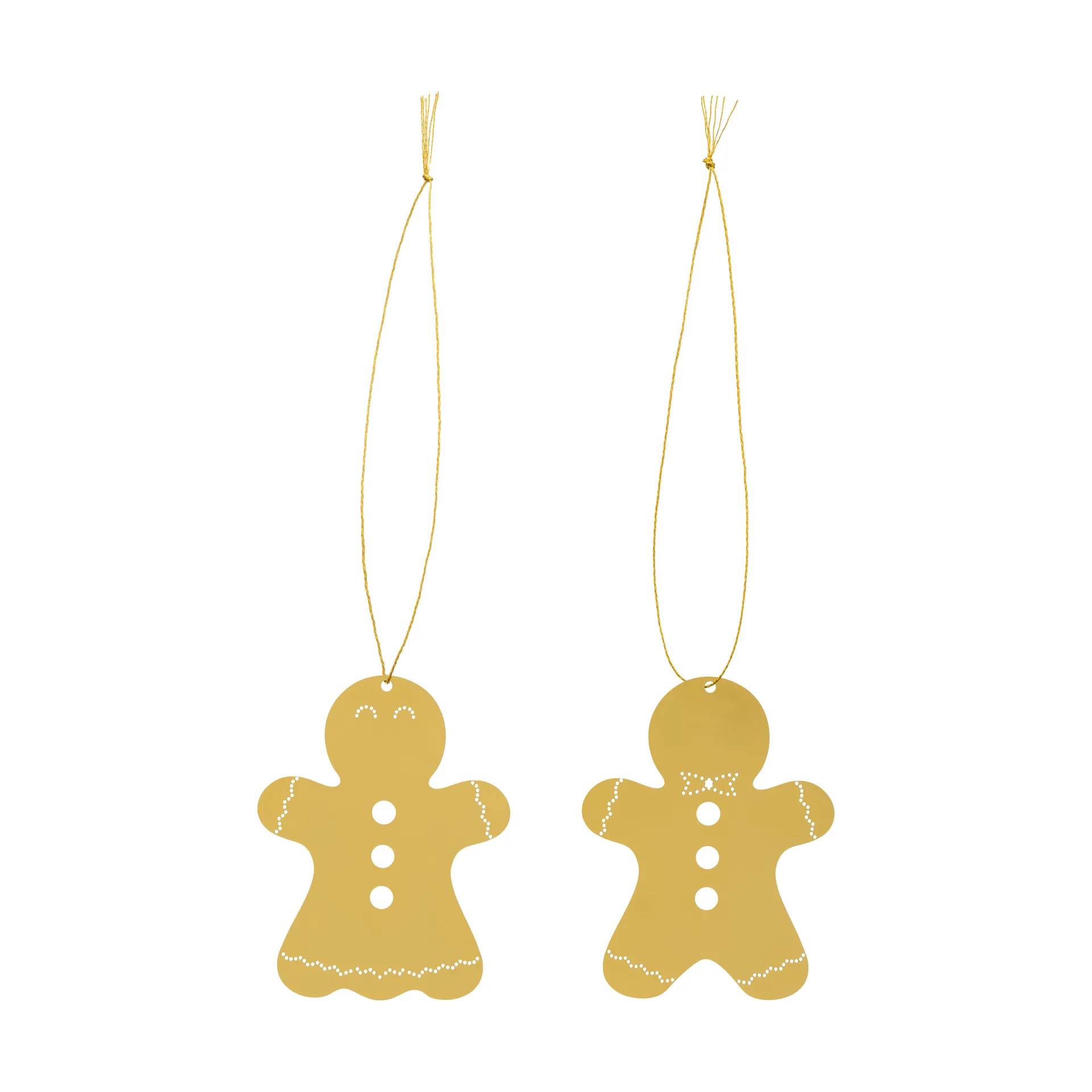 Weihnachtsdeko Pfefferkuchen 6 cm, Messing Cooee Design
