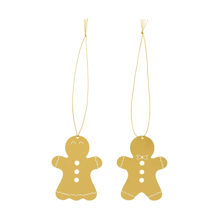 Weihnachtsdeko Pfefferkuchen 6 cm - Messing - Cooee Design