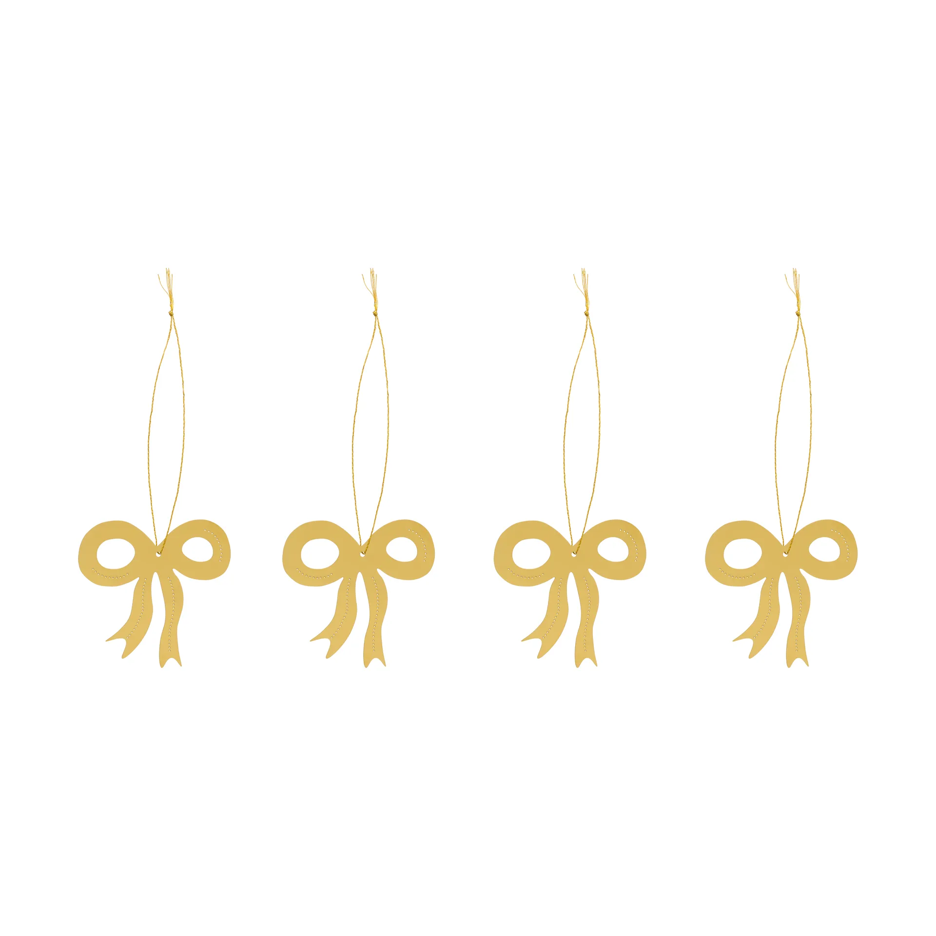 Weihnachtsdeko Schleife 6 cm, Messing Cooee Design