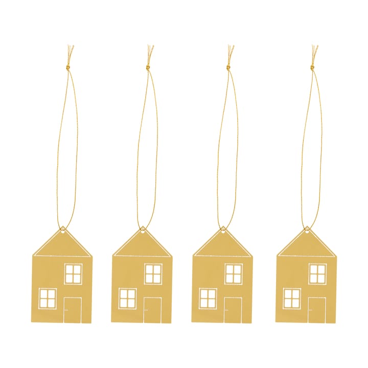 Weihnachtsdeko Stadthaus 6 cm - Messing - Cooee Design