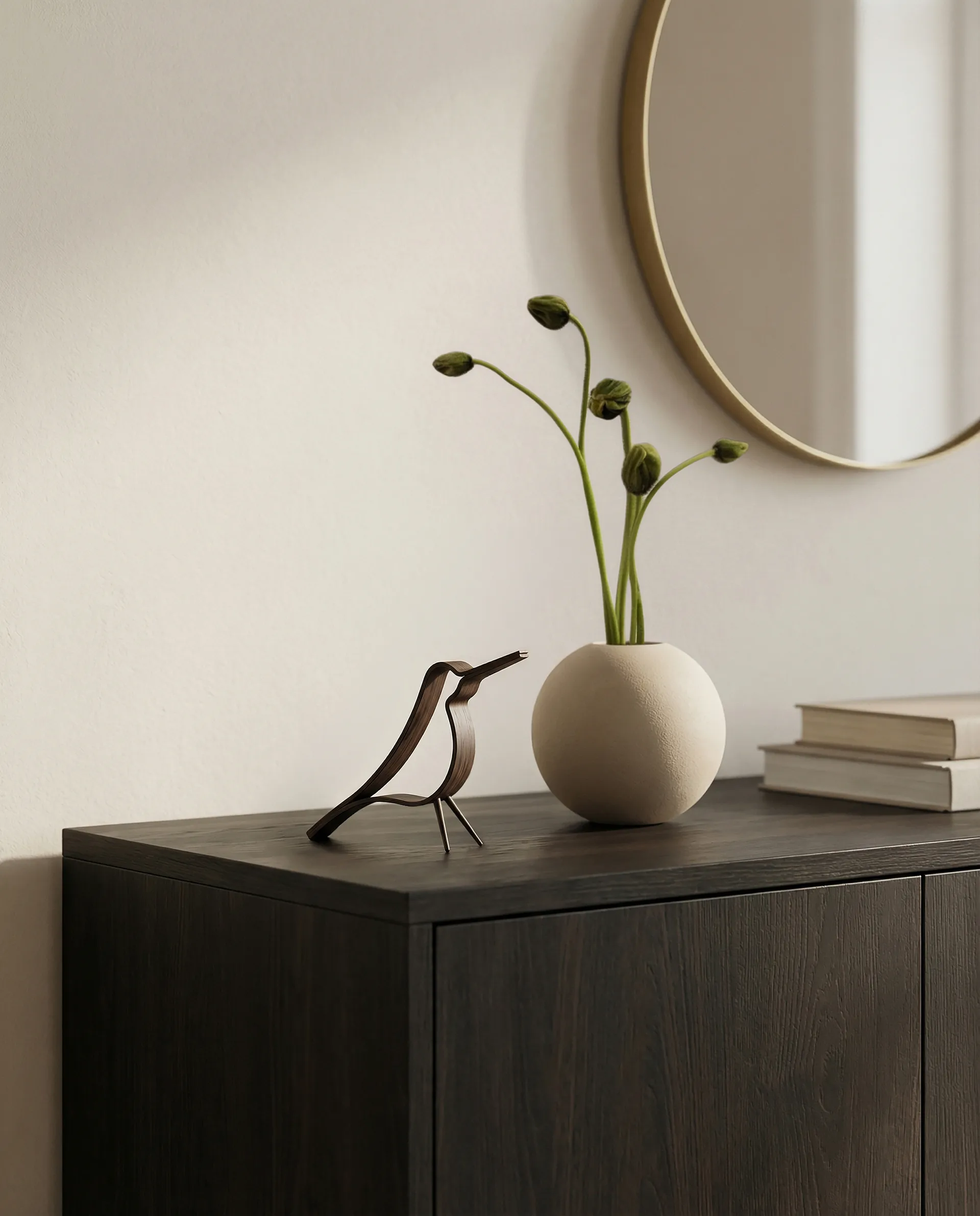 Woody Bird klein, Dunkel gebeizte Eiche Cooee Design