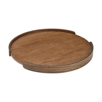 Woody Tablett - Dunkel gebeizte Eiche, Ø35 cm - Cooee Design