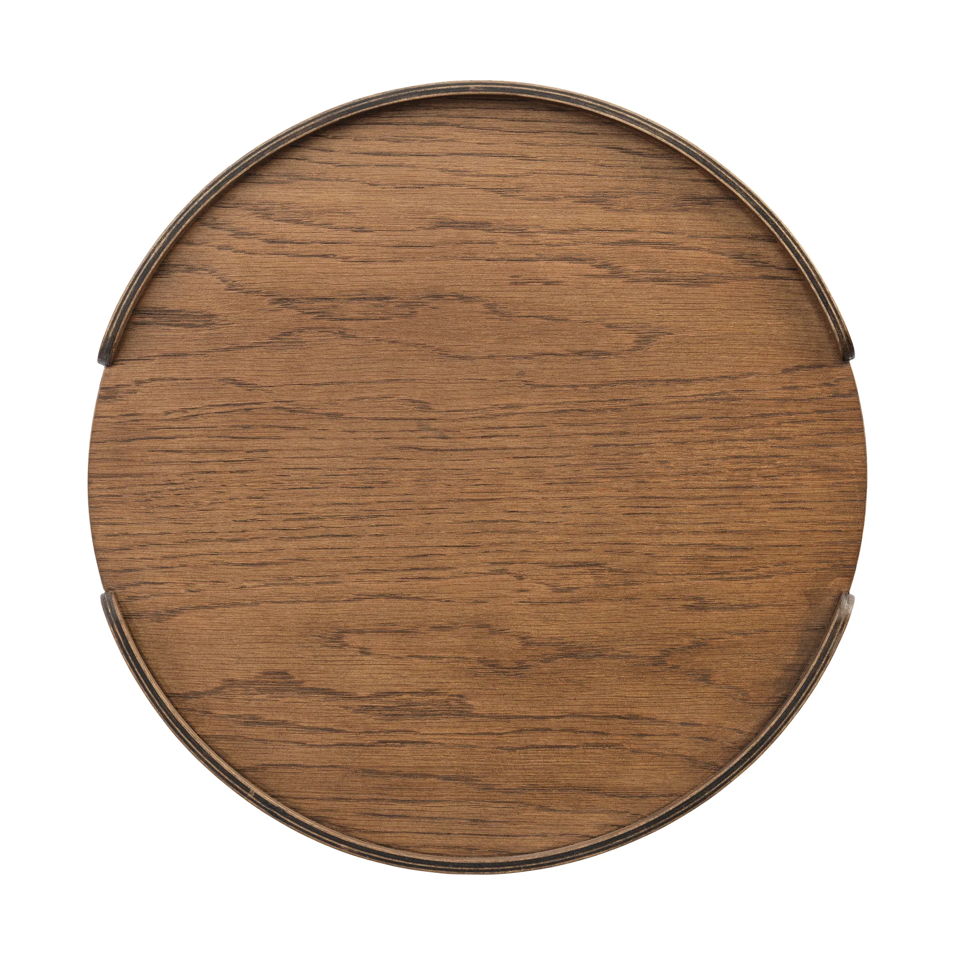 Woody Tablett, Dunkel gebeizte Eiche, Ø35 cm Cooee Design