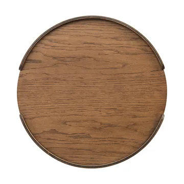 Woody Tablett - Dunkel gebeizte Eiche, Ø35 cm - Cooee Design