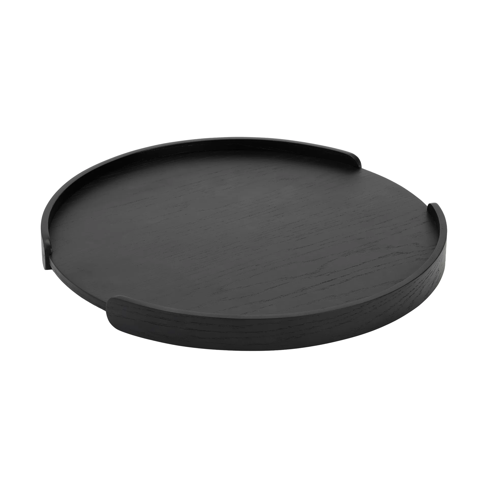 Woody Tablett, Schwarz gebeizte Eiche, Ø35 cm Cooee Design