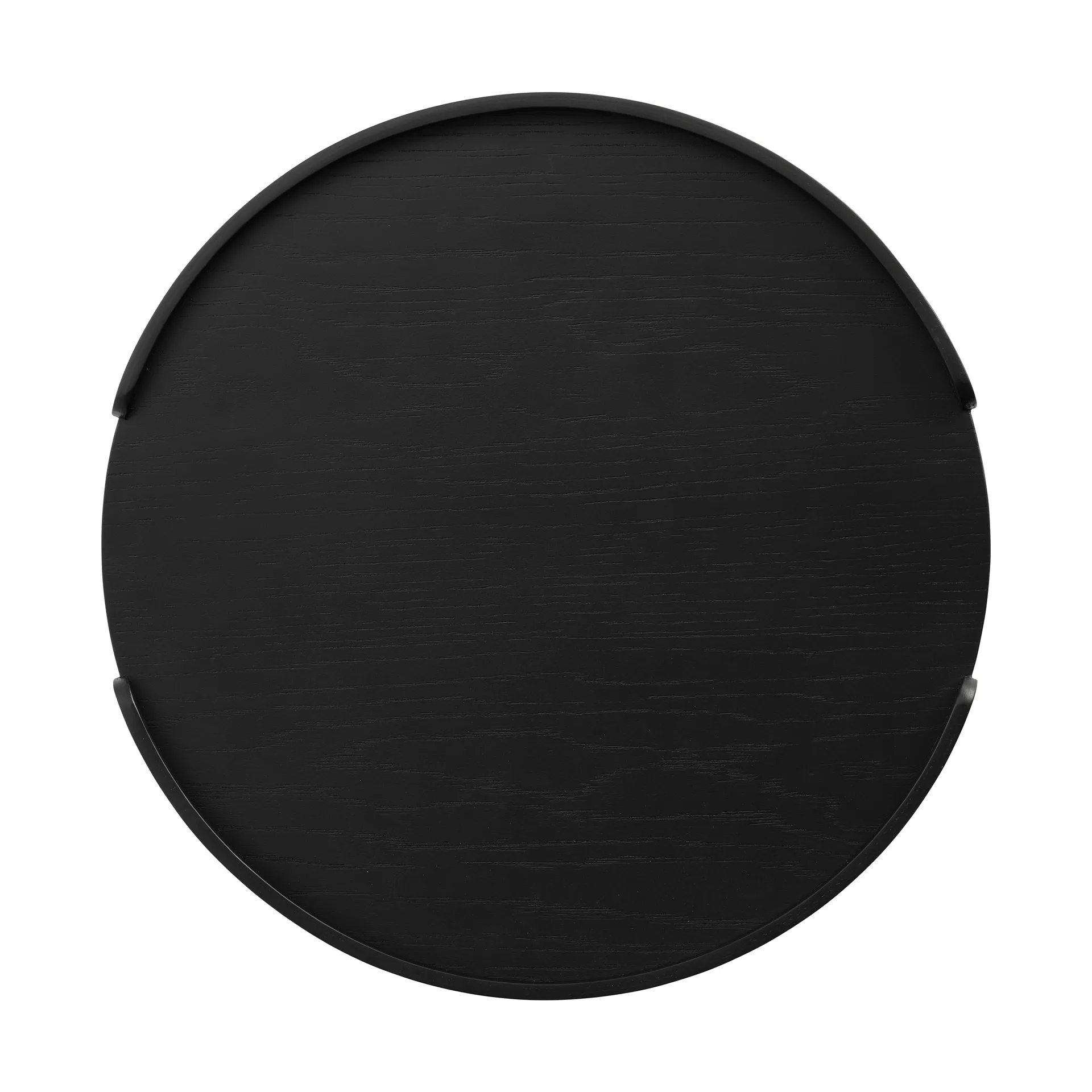 Woody Tablett, Schwarz gebeizte Eiche, Ø35 cm Cooee Design