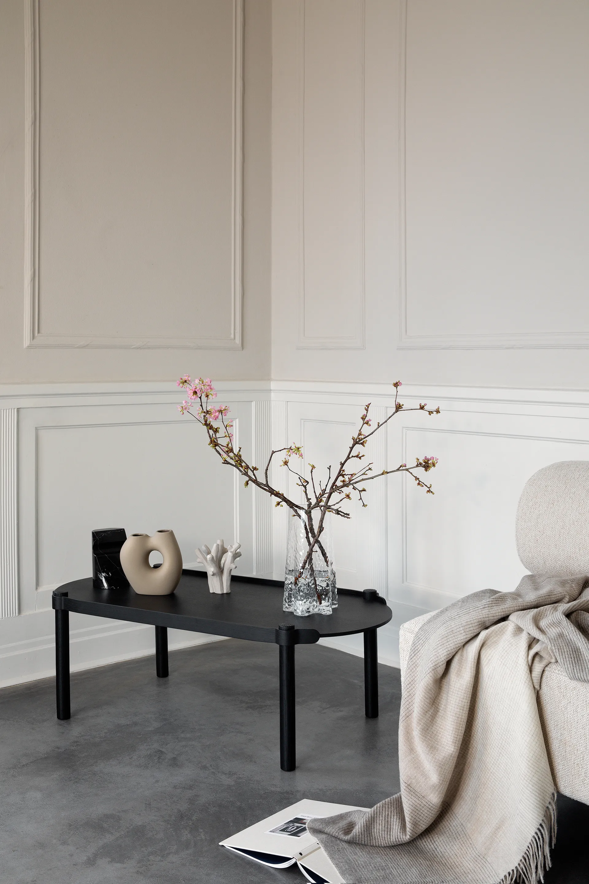 Woody Tisch 50 x 105cm, Black stained oak Cooee Design