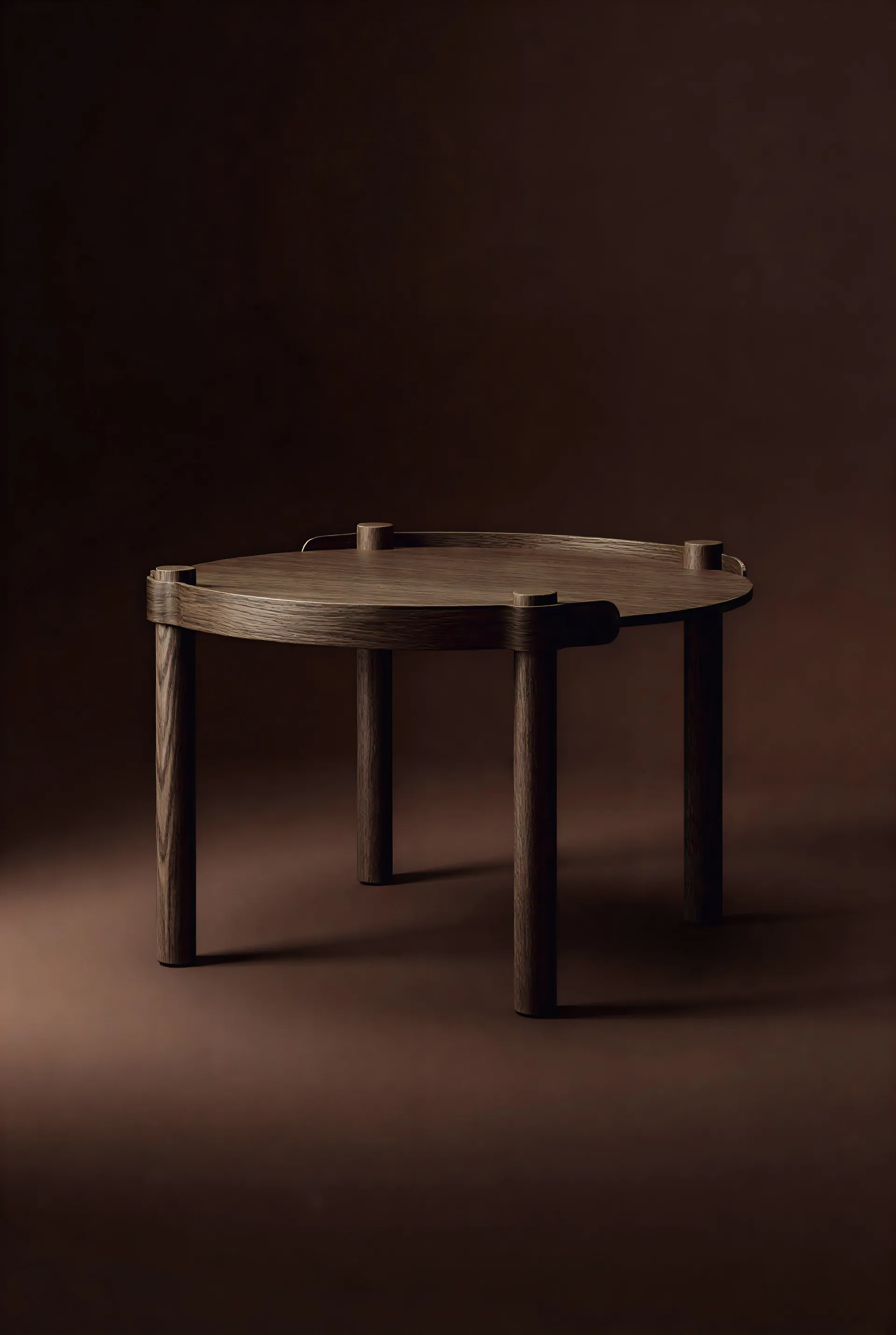 Woody Tisch Ø80cm, Dunkel gebeizte Eiche Cooee Design