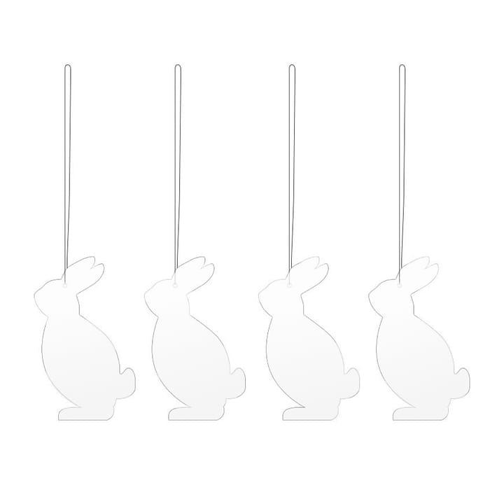 Easter Deco Hase Osteranhänger 4er Pack - White - Cooee