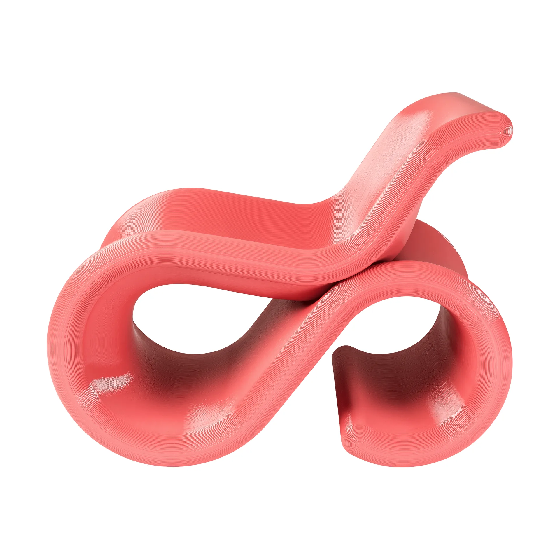 Éclair chair Loungesessel, Bubblegum Crème Atelier