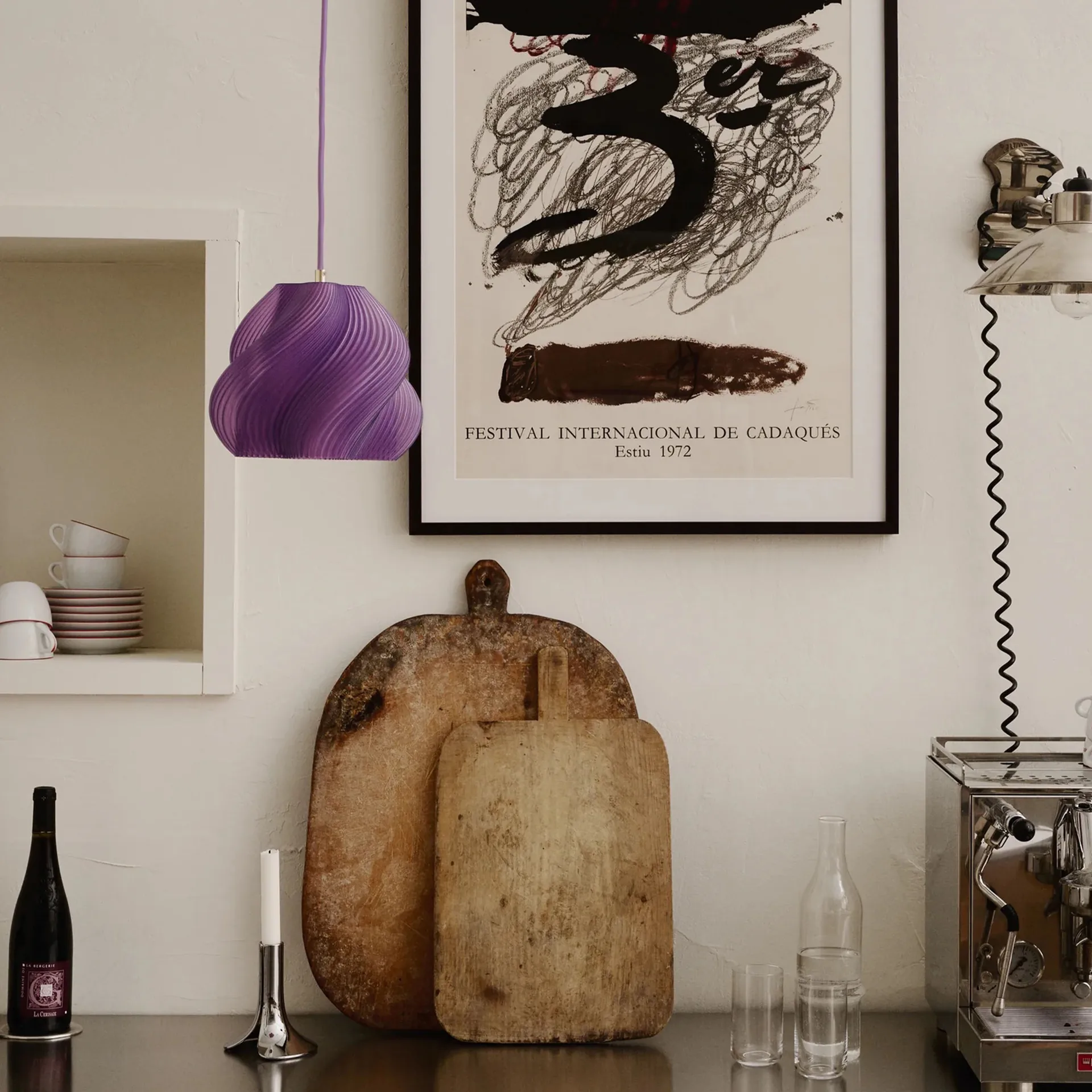 Soft Serve Pendelleuchte, Lavender sorbet-brass, 01, 20 cm Crème Atelier