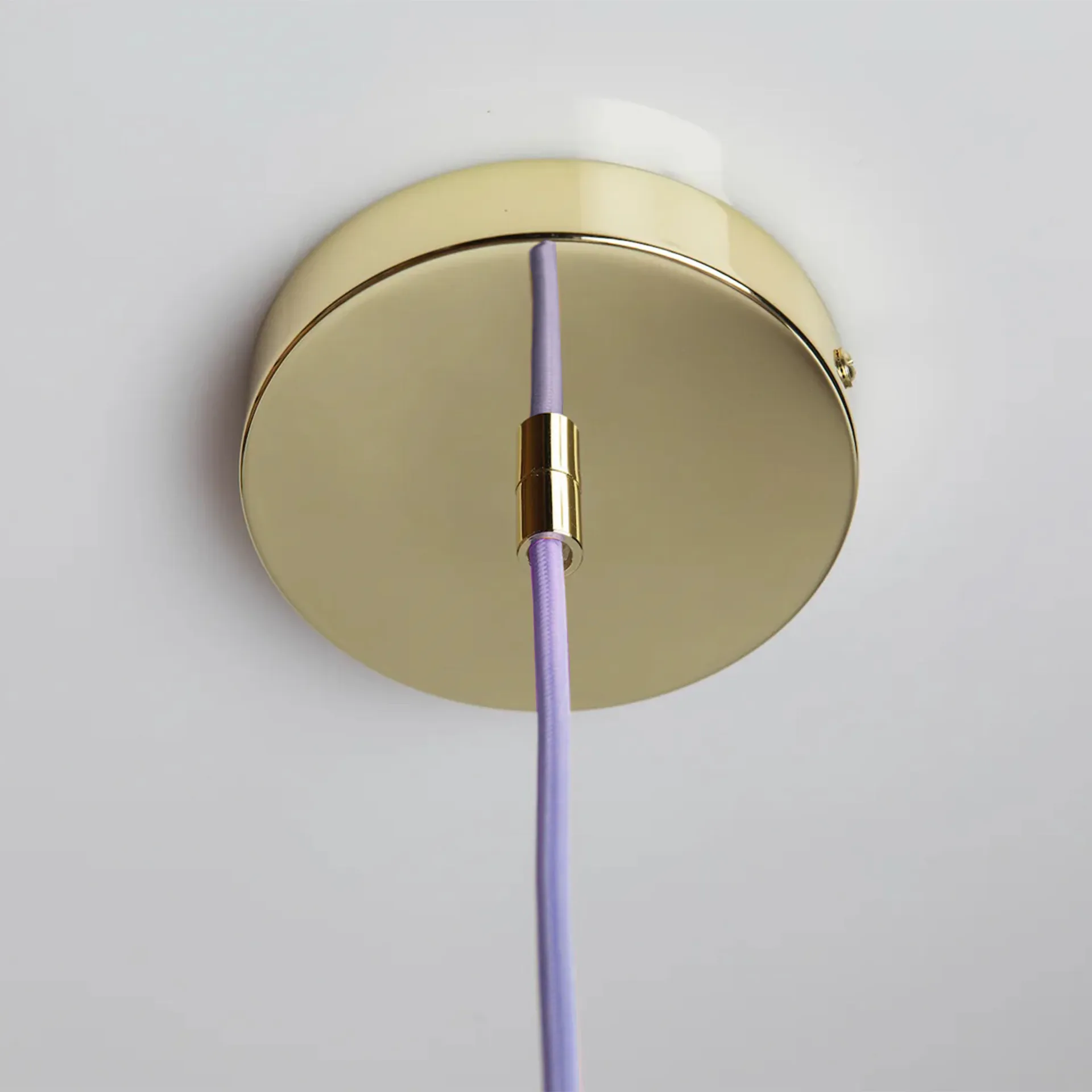 Soft Serve Pendelleuchte, Lavender sorbet-brass, 02, 25 cm Crème Atelier