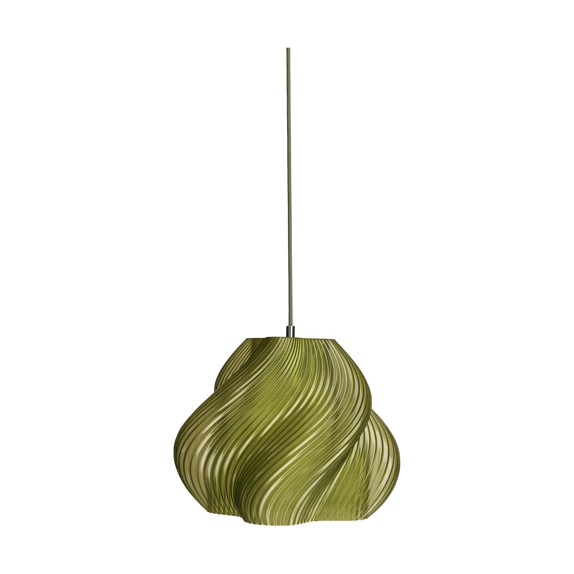 Soft Serve Pendelleuchte, Olive-chrome, 02, 25 cm Crème Atelier