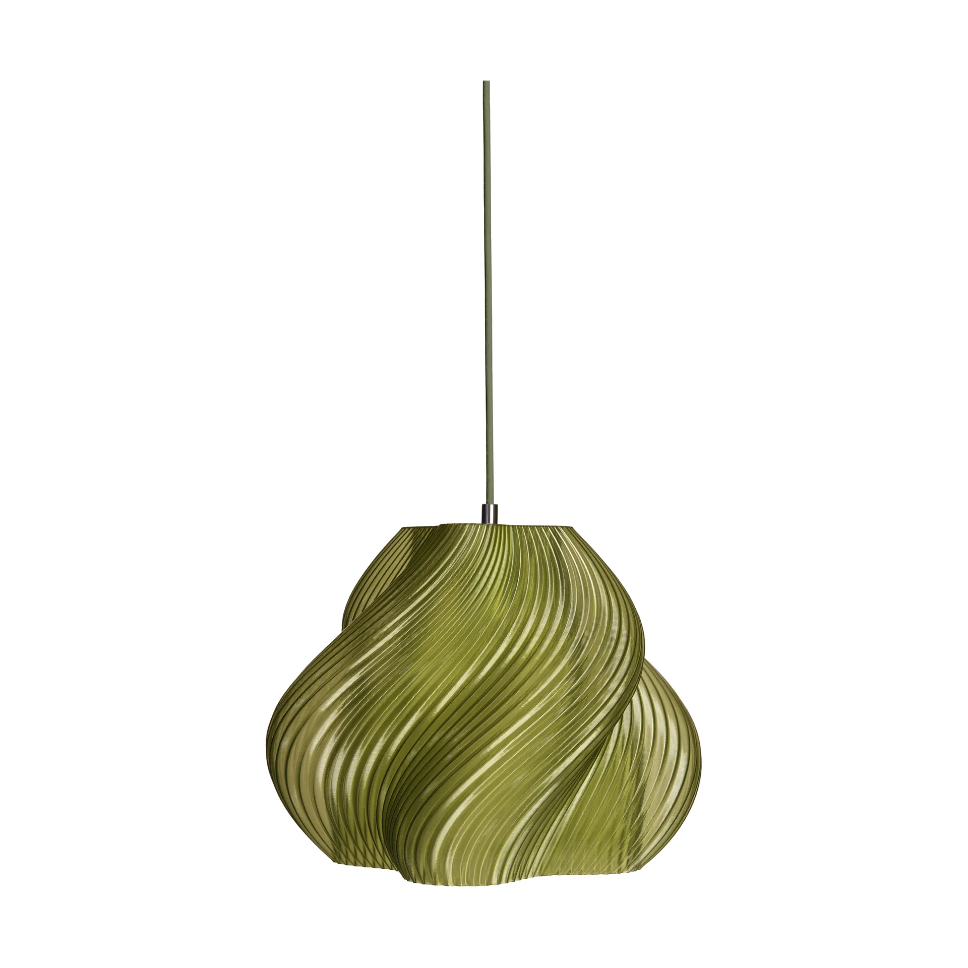Soft Serve Pendelleuchte, Olive-chrome, 03, 30 cm Crème Atelier