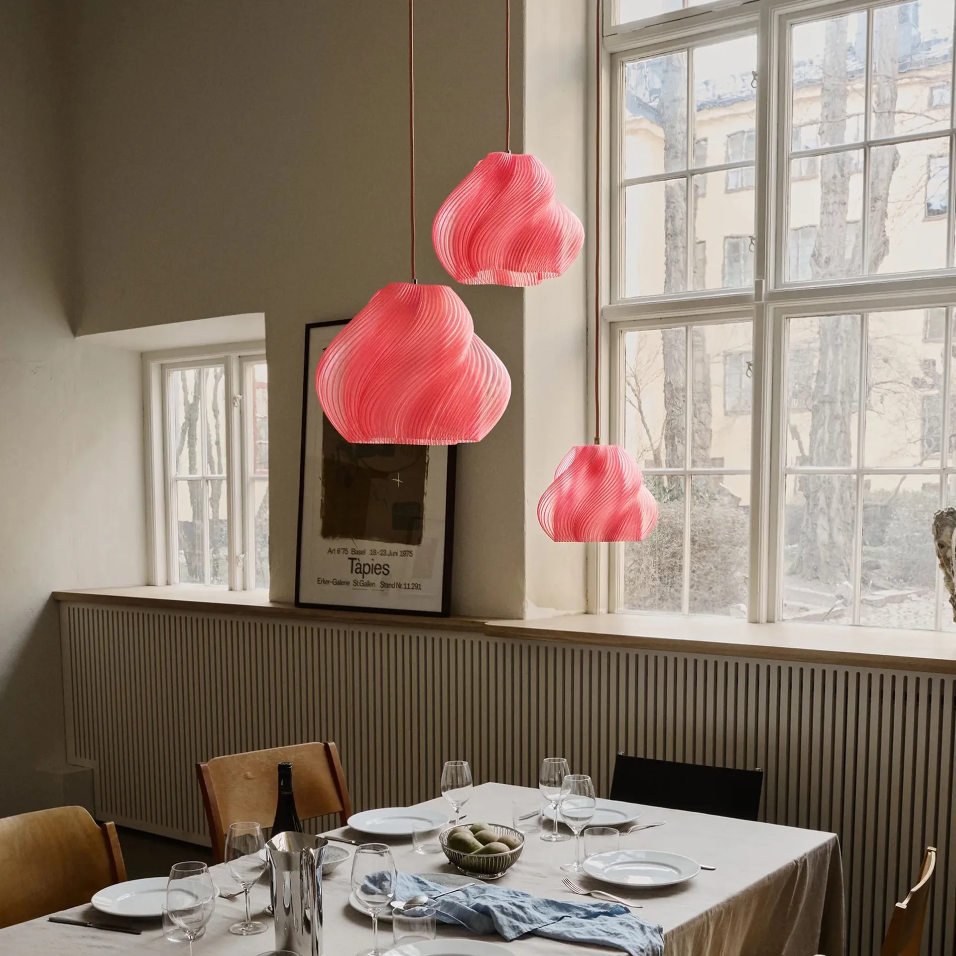 Soft Serve Pendelleuchte, Peach sorbet-chrome, 01, 20 cm Crème Atelier