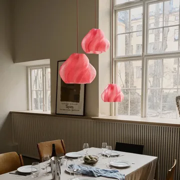 Soft Serve Pendelleuchte - Peach sorbet-chrome, 01, 20 cm - Crème Atelier