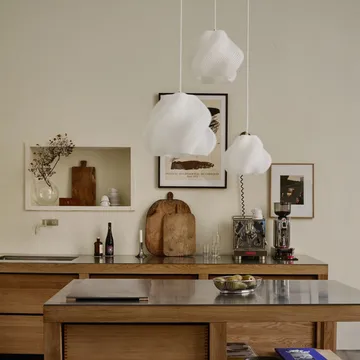 Soft Serve Pendelleuchte - White-brass, 01, 20 cm - Crème Atelier