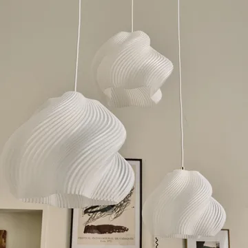 Soft Serve Pendelleuchte - White-brass, 01, 20 cm - Crème Atelier