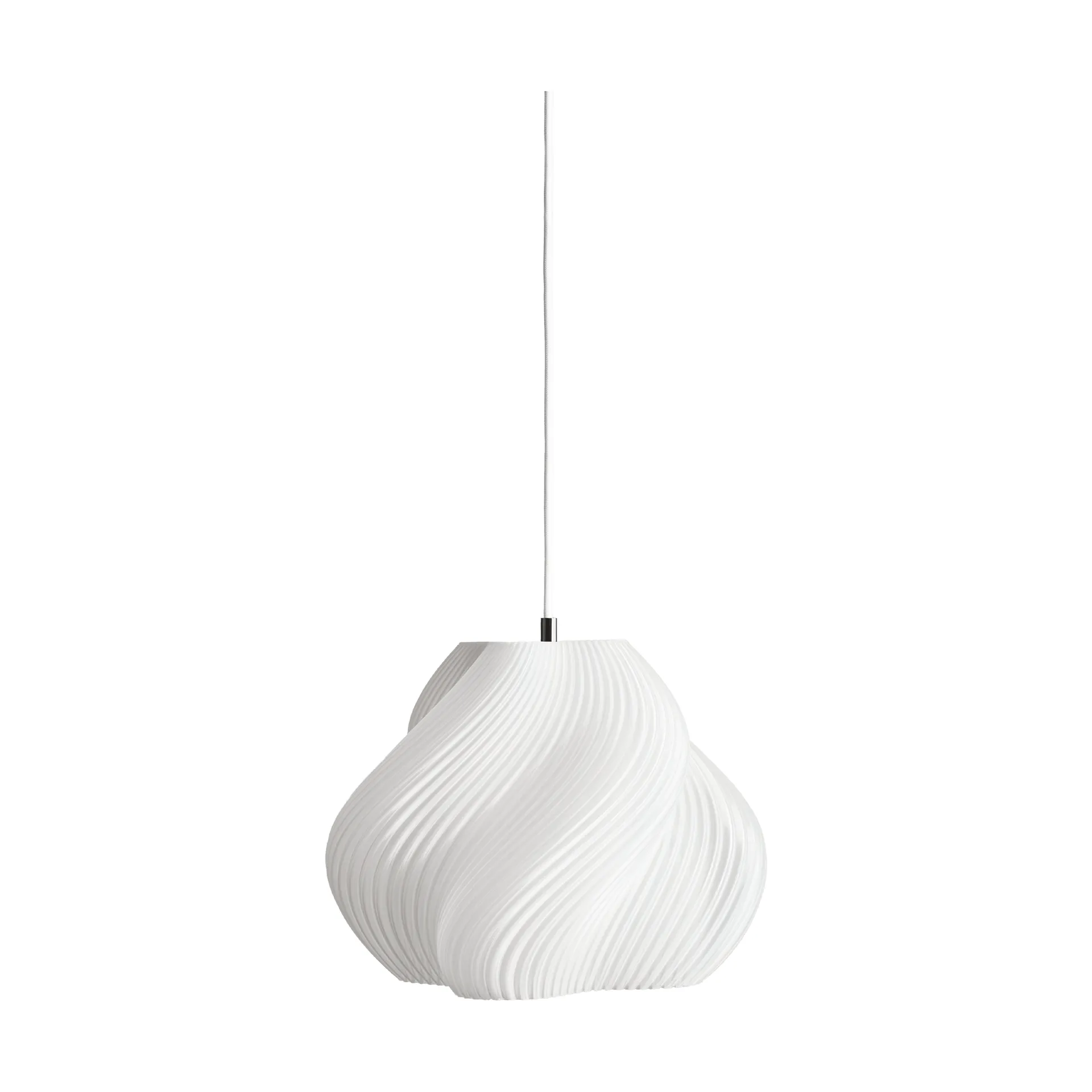 Soft Serve Pendelleuchte, White-chrome, 02, 25 cm Crème Atelier