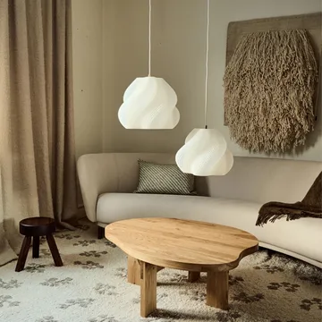 Soft Serve Pendelleuchte - White-chrome, 02, 25 cm - Crème Atelier