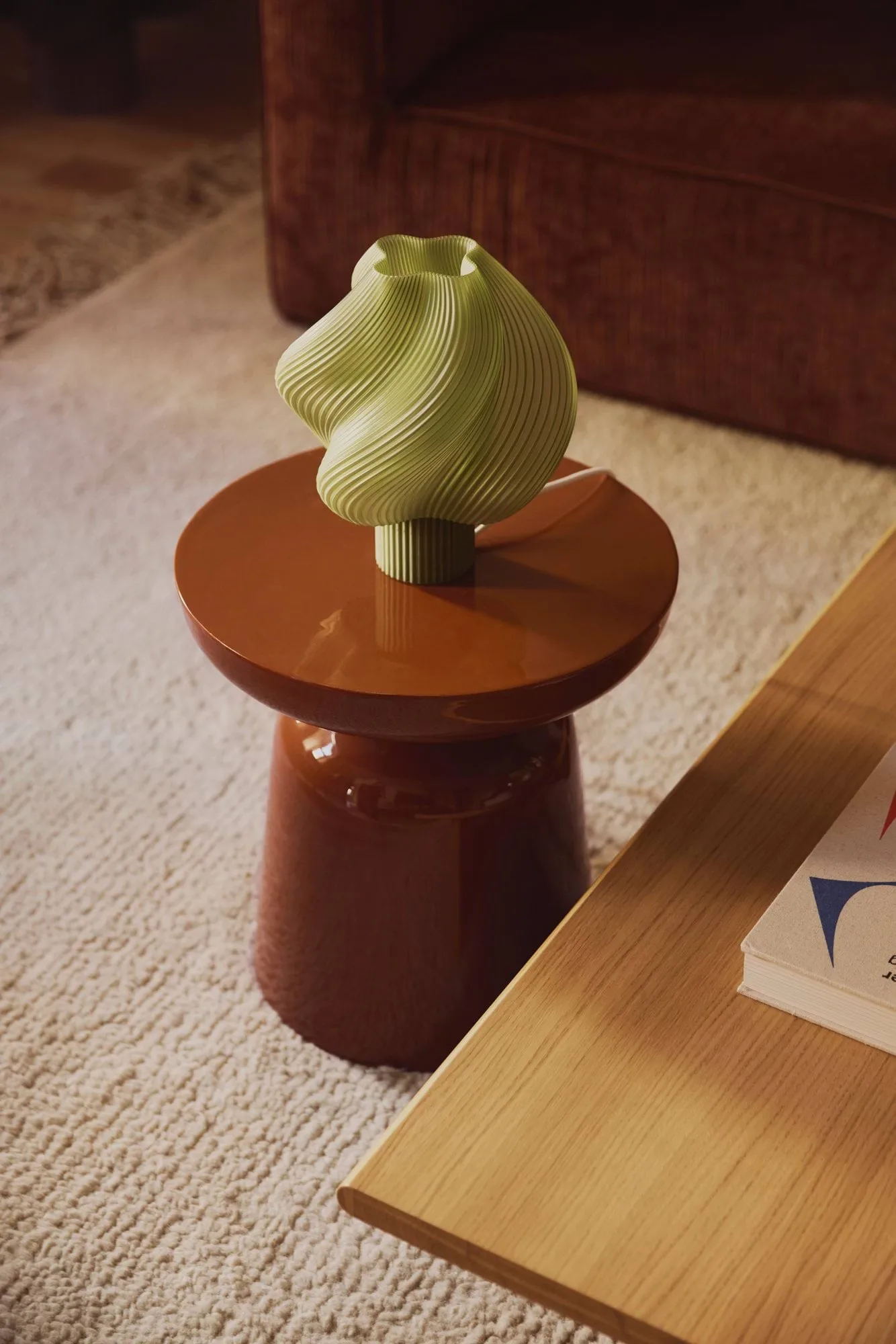 Soft Serve Tischleuchte, Olive, Regular, 26 cmOlive Crème Atelier