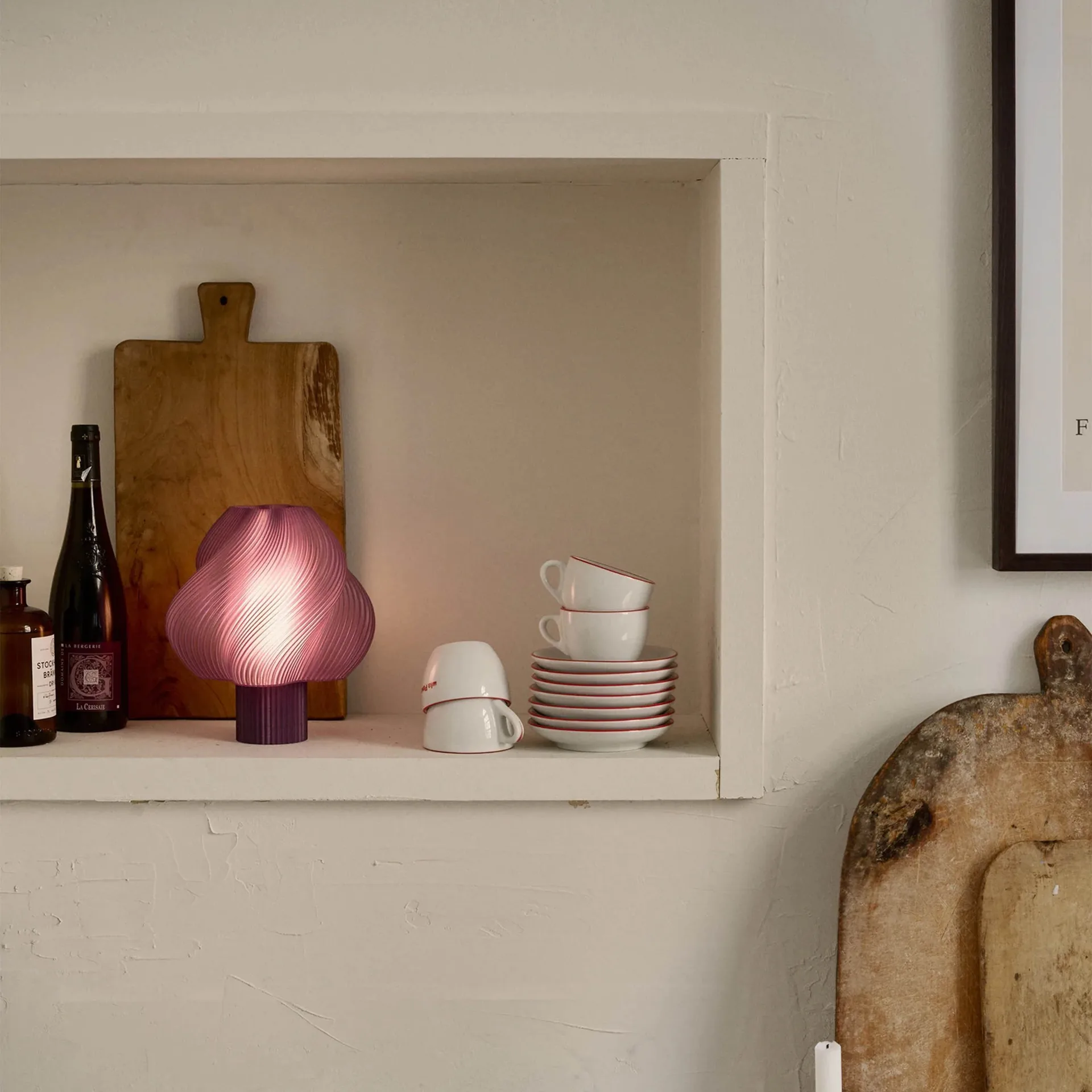 Soft Serve tragbare Tischleuchte, Lavender sorbet, 23 cm Crème Atelier