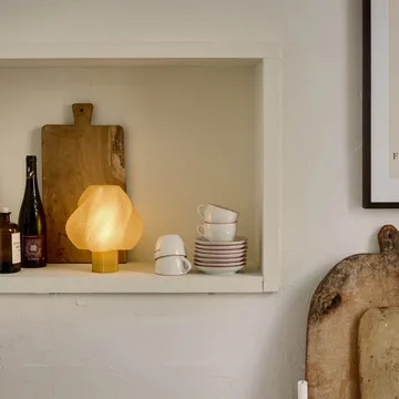 Soft Serve tragbare Tischleuchte - Limoncello Sorbet, 23 cm - Crème Atelier