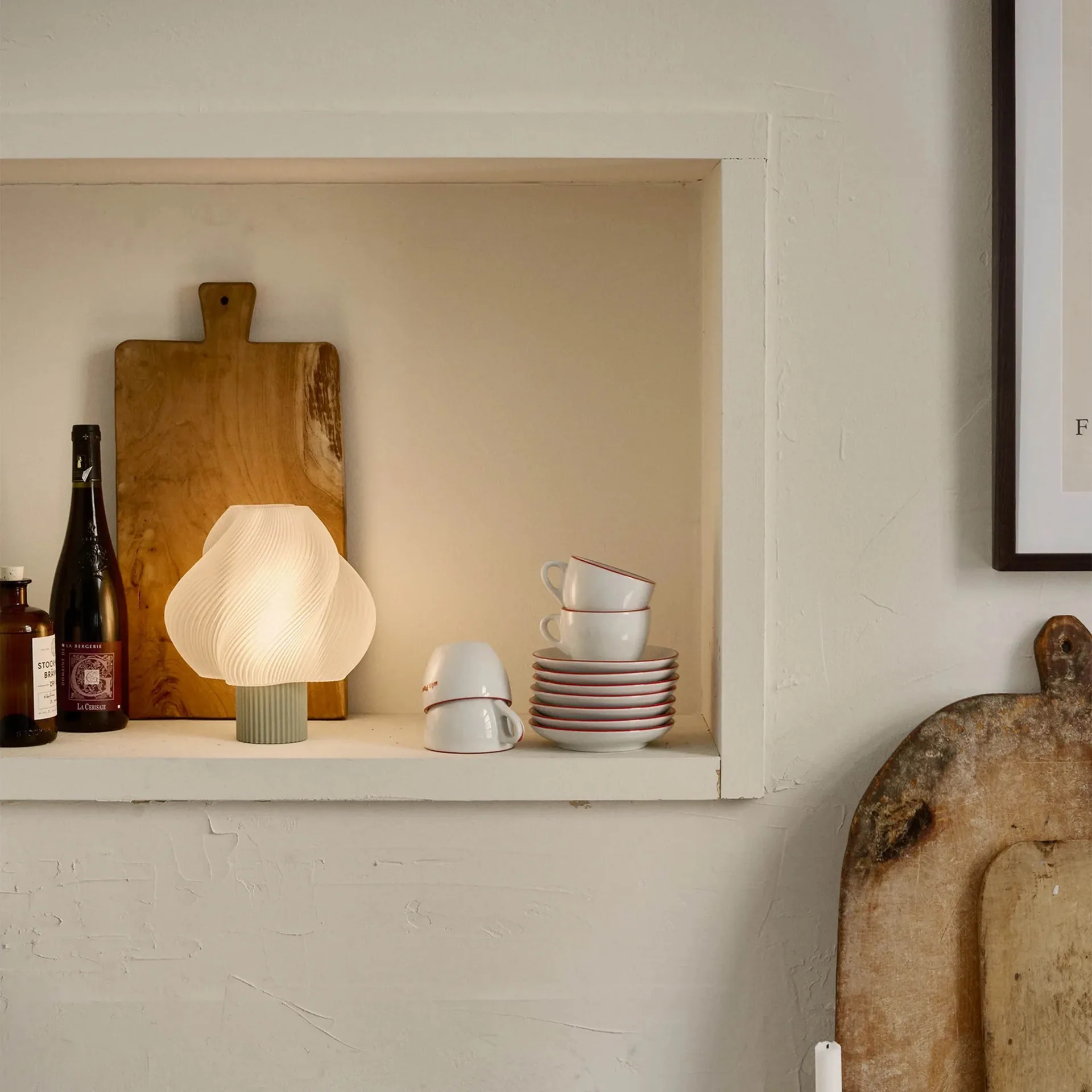 Soft Serve tragbare Tischleuchte, Matcha, 23 cm Crème Atelier