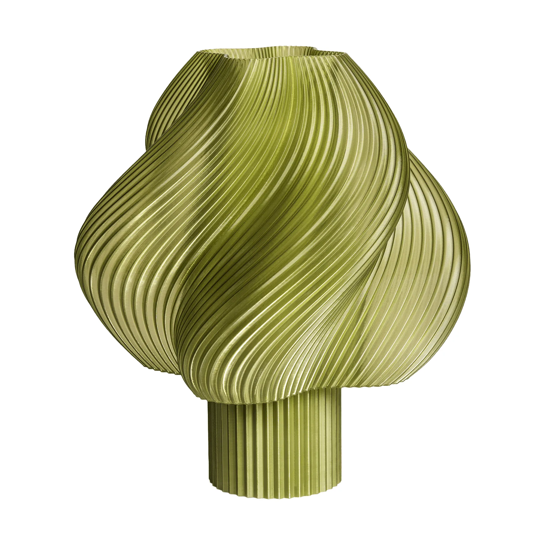 Soft Serve tragbare Tischleuchte, Olive, 23 cm Crème Atelier