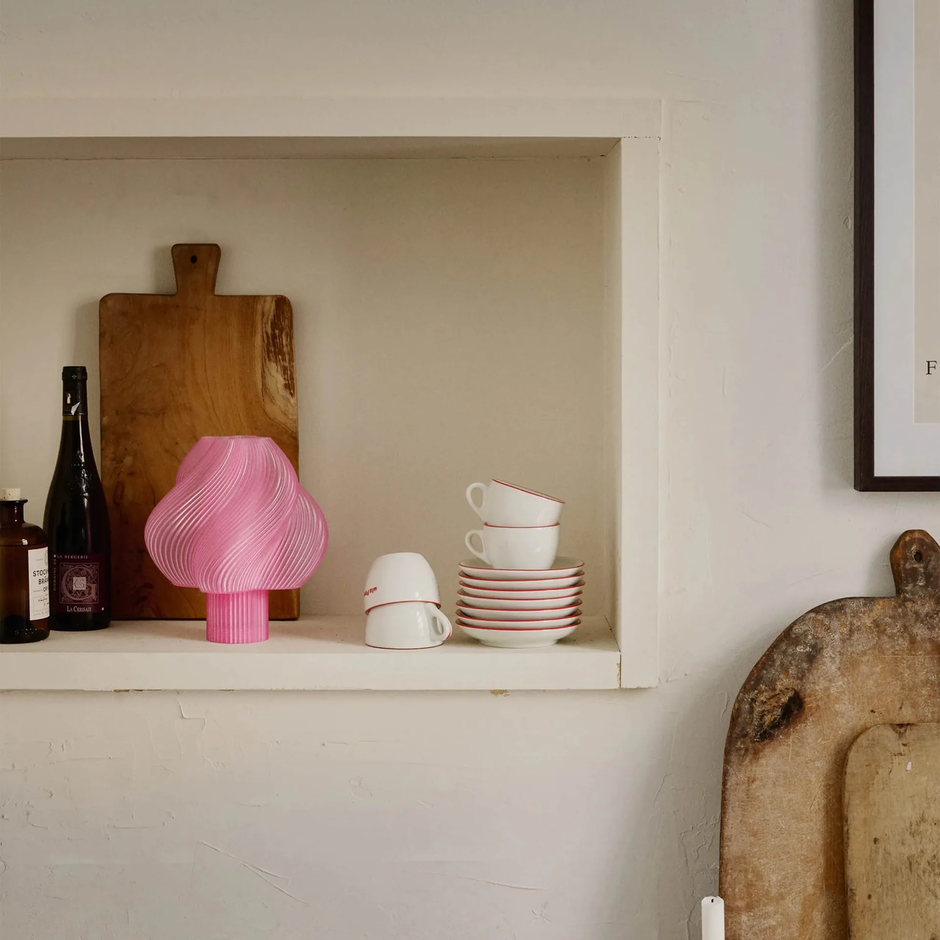 Soft Serve tragbare Tischleuchte, Rose sorbet, 23 cm Crème Atelier