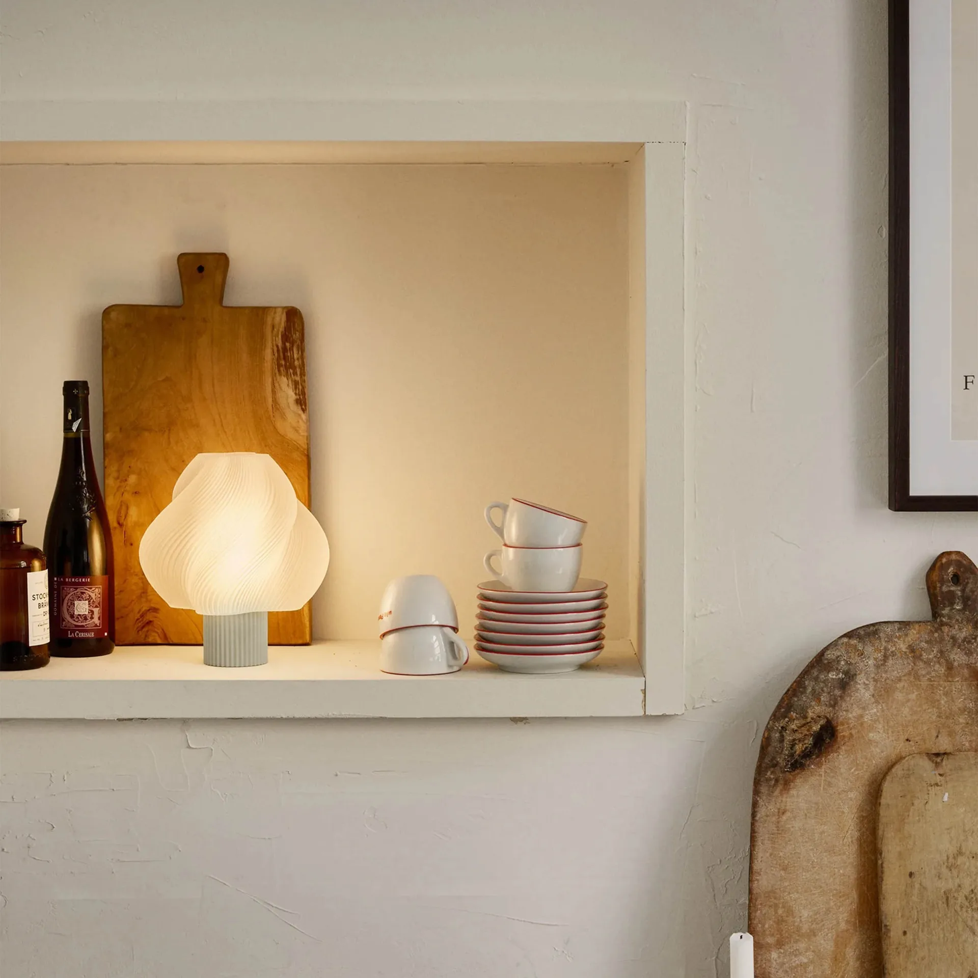 Soft Serve tragbare Tischleuchte, Vanilla bean, 23 cm Crème Atelier