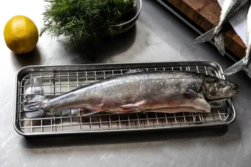 Culimat Gastronormbehälter mit Abkühlgitter - Edelstahl, 38x14x2,5 cm - Culimat