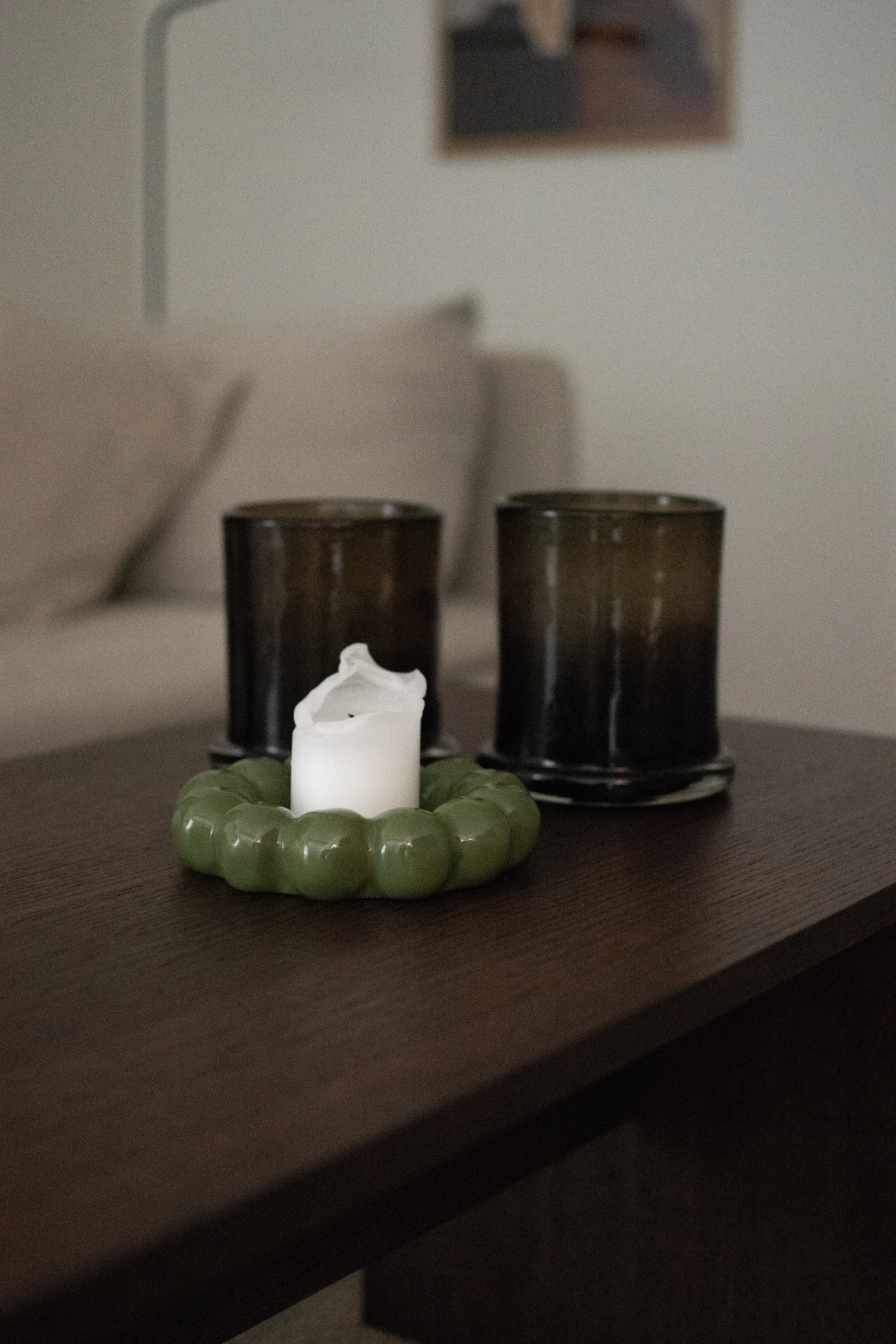 Bright Kerzenteller Ø17 cm, Shiny green DBKD