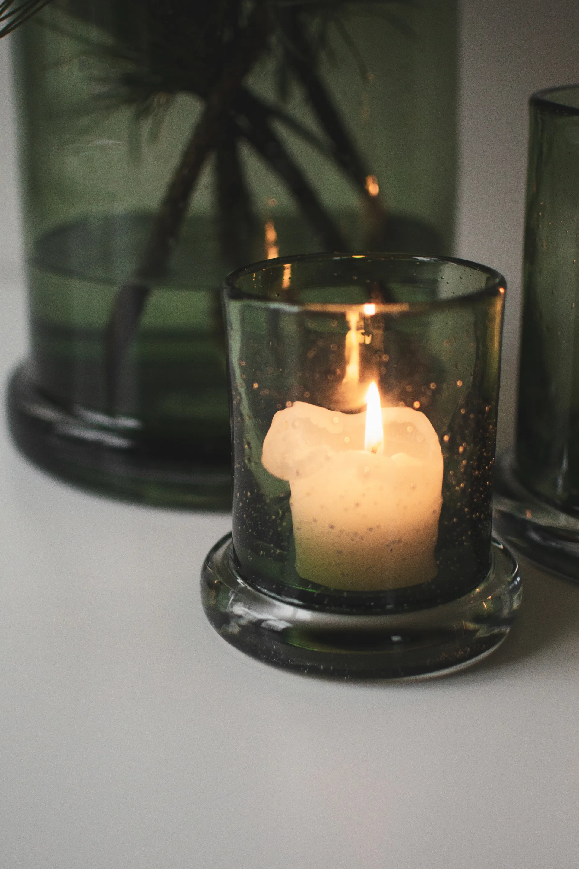 Bright Windlicht Ø10 cm, Green DBKD